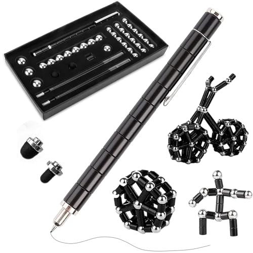 POPOYU Coole Magnet Stift Fidget Pen,Magnetischer Kugelschreiber Magnetstift,Magnetischer Fidget Stift Multifunktions Magnetstift für Teenager Männer Mädchen Jungs Coole Sachen,Geschenke Weihnachte von POPOYU