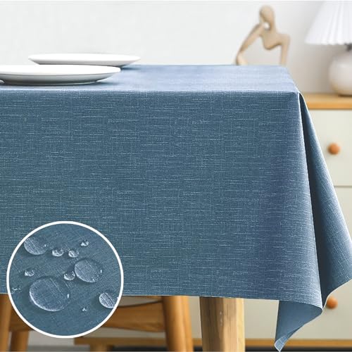 POPOYU Tischdecke Outdoor Wetterfest,140x180 Gartentischdecke Wachstischdecke Wachstuchtischdecke Meterware,Plastiktischdecke Abwischbare Wipeable Table Cloth für Wohnzimmer Garten Outdoor Balkon von POPOYU