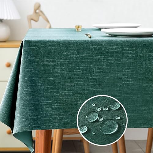 POPOYU Tischdecke Outdoor Wetterfest,140x180 Gartentischdecke Wachstischdecke Wachstuchtischdecke Meterware,Plastiktischdecke Abwischbare Wipeable Table Cloth für Wohnzimmer Garten Outdoor Balkon von POPOYU