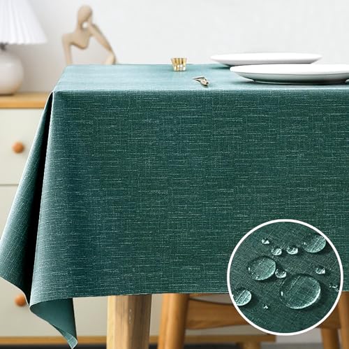 POPOYU Tischdecke Outdoor Wetterfest,140x220 Gartentischdecke Wachstischdecke Wachstuchtischdecke Meterware,Plastiktischdecke Abwischbare Wipeable Table Cloth für Wohnzimmer Garten Outdoor Balkon von POPOYU