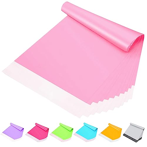 10 Stück 35x45cm Rosa Versandtüten für Kleidung Groß,Versandbeutel Plastik Versandtaschen,Selbstklebend Poly Kunststoffbeutel Wasserdichte Kuriertaschen Paket Tüten für Versand Warensendung Textilien von POPOYU