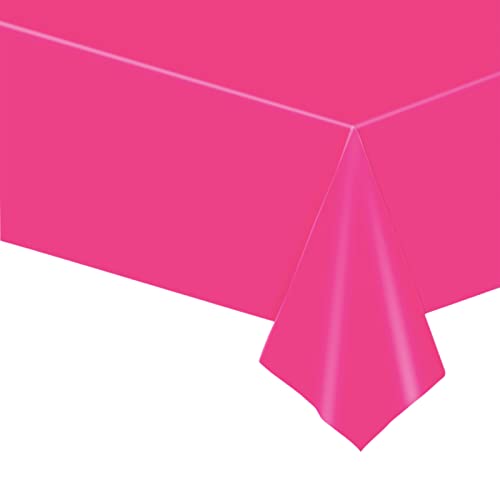 Tischdecke Rosenrot Einweg Tischdecke Tischtuch Plastiktischdecke 137x274,Tischtuch Rechteckige Tischabdeckung Gartentischdecke Outdoor Table Cloth für Gastronomie,Feste,Party,Hochzeiten oder Haushalt von POPOYU