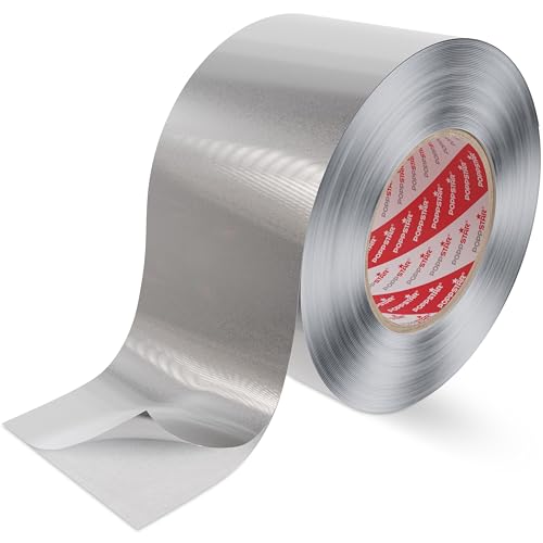 POPPSTAR Aluminium-Klebeband hitzebeständig (50m x 72mm) Aluklebeband für Dämmung & als Dampfsperre für Spülmaschine, Arbeitsplatte, Dachrinne von POPPSTAR