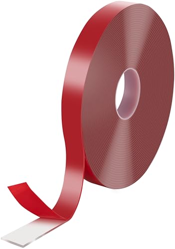 POPPSTAR doppelseitiges Klebeband (20 m x 19 mm x 2 mm) Acryl-Klebeband transparent von POPPSTAR