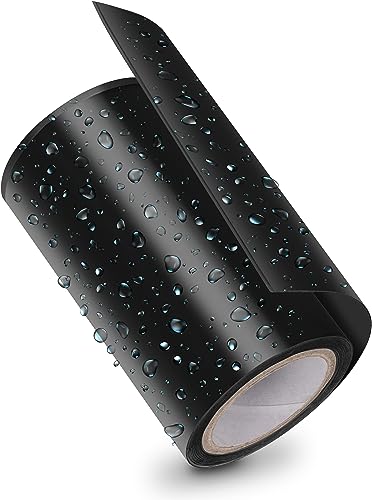 POPPSTAR wasserdichtes Klebeband schwarz (10cm x 150cm) Ultrastarkes Notfall-Reparaturband & Dichtungsband selbstklebend für Pool & Rohr-Abdichtung von POPPSTAR