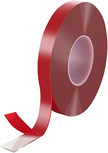 POPPSTAR doppelseitiges Klebeband (10 m x 19 mm x 2 mm) Acryl-Klebeband transparent von POPPSTAR