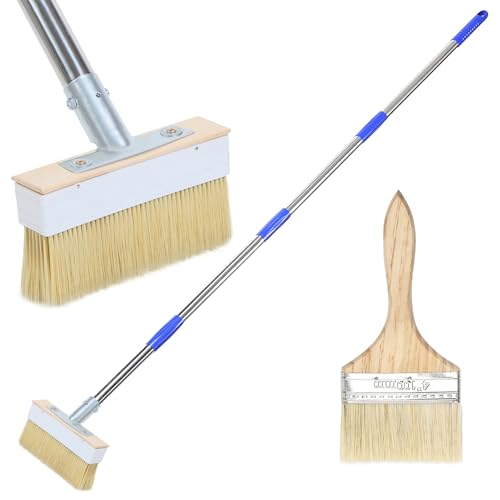 Flächenstreicher Pinsel, Terrassen-Pinsel Pinselset Lasurpinsel Mit Langem Griff, Borstenpinsel Deckenbürste Terrassenpinsel Tapetenbürste Streichbürste Malerbürste Für Wände, Zaun, Decken, Wand 160cm Flächenstreicher Pinsel, Terrassen-Pinsel Pinselset Lasurpinsel Mit Langem Griff, Borstenpinsel Deckenbürste Terrassenpinsel Tapetenbürste Streichbürste Malerbürste Für Wände, Zaun, Decken, Wand 160cm von PORFOYO