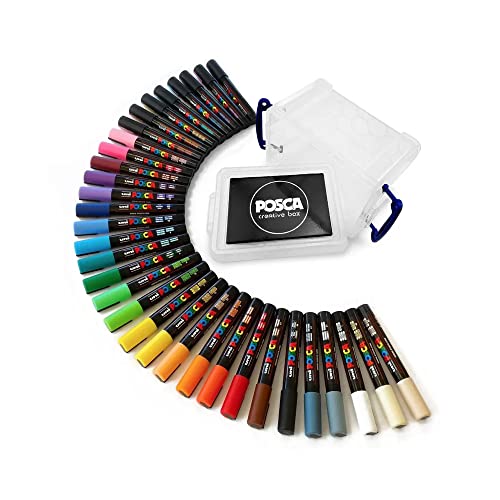 Posca Paint Marker Pens PC-5M Full Range 33 Pen Set von POSCA