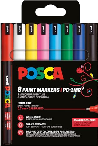 POSCA 181758 - POSCA Marker Set, 8 Acrylstifte PC-1MR, Permanent Marker 0,7 mm Rundspitze POSCA 181758 - POSCA Marker Set, 8 Acrylstifte PC-1MR, Permanent Marker 0,7 mm Rundspitze von POSCA