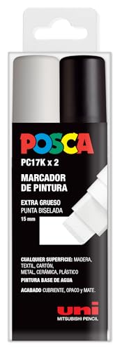 Posca Markeretui, PC-17K, Weiß und Schwarz, 2 Stück von POSCA