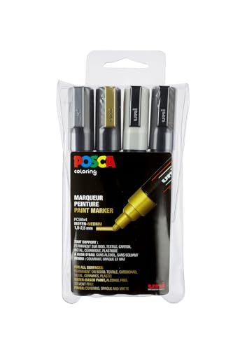 Posca PC5M 4x 2,5mm Metallic Set von POSCA