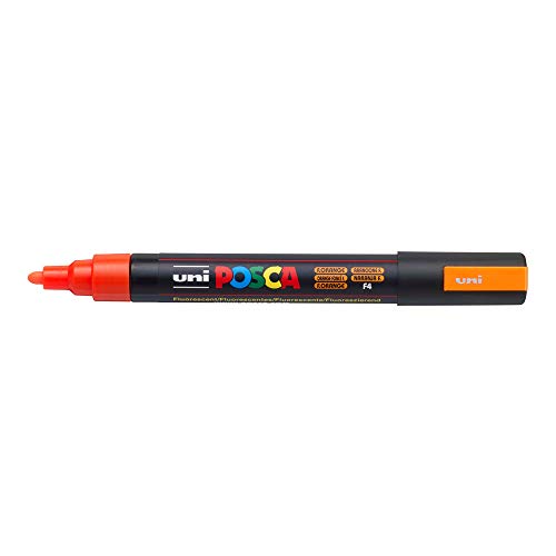 Posca - PC5M - Textmarker, konische Spitze, mittelgroß, orange, fluoreszierend von Uni-Ball