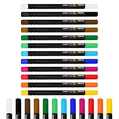 Uni-Ball Posca Professional Wachspastellkreide - KPA-100 - Essential Set of 12 von POSCA