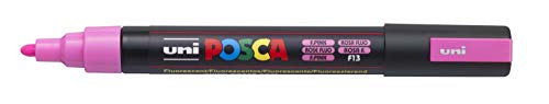 Faber-Castell uni-ball 182578 - POSCA Marker PC-5M, mit mittelfeiner Rundspitze, neon rosa, 1 Stück von Faber-Castell