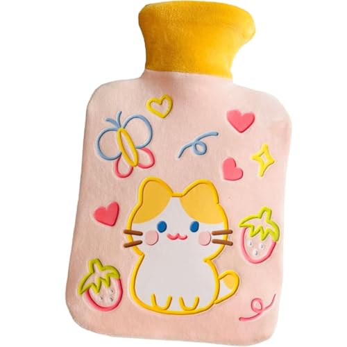 POSEDWRA Wassergefüllter Warmwasserbeutel, Plüschstoff, niedlicher Cartoon-Mini-Wassergefüllter, Warmer Handtasche, Warmwasserbeutel für Büro und Zuhause von POSEDWRA