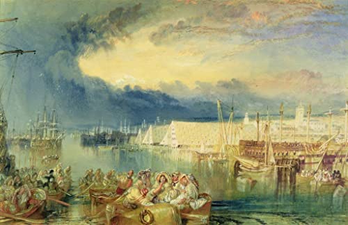 POSTERIIk Berühmt Abstrakt auf Leinwand Vintage Wandbild The Dockyard Devsnport Gouache auf Leinwand von Joseph Mallord William Turner Tier Poster für Wanddekoration 60x90cm von POSTERIIk