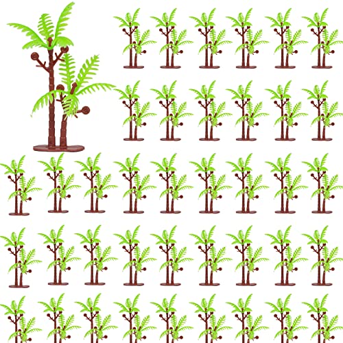 PPX 100 Stücke Palme Modell Mini Landschaft Kunststoff Herstellung für Landschaft Modell Kuchen Dekoration Grün von PPX