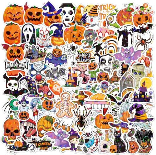 Vintage Aufkleber, Sticker Aesthetic für Wasserflaschen, Scrapbooking, Laptops,Wasserfeste Vinyl Aufkleber für Kinder Mädchen Jugendliche (Halloween) von PQLQ