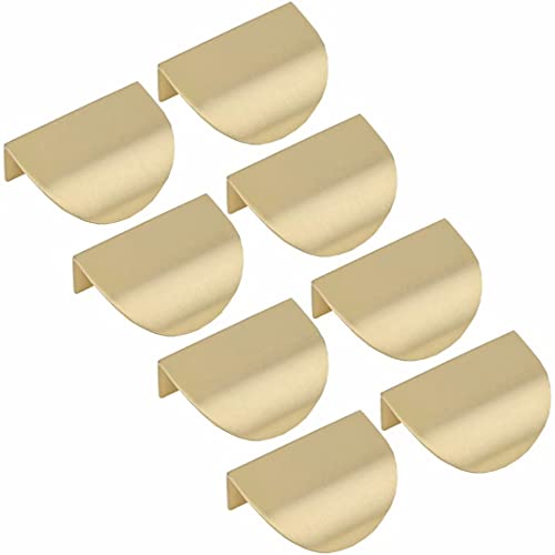 PQLUSZLQLAAM 8 Pack Schublade Griff Züge Stange Schrank Ziehen Möbelgriff, Moderne Hardware Fingerkante Züge für Küche und Badezimmer Schrank Griffe (A Brushed Copper) von PQLUSZLQLAAM