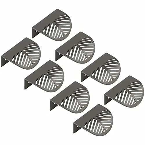 PQLUSZLQLAAM 8 Pack Schublade Griff Züge Stange Schrank Ziehen Möbelgriff, Moderne Hardware Fingerkante Züge für Küche und Badezimmer Schrank Griffe (Gray Hole Distance 32 mm) von PQLUSZLQLAAM