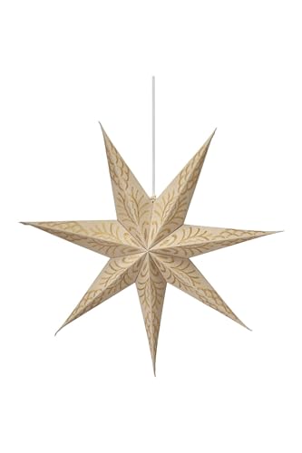 PR Home Celeste Weihnachtsstern aus Papier Sand mit gold Stickerei 60cm für Innen von PR Home of Scandinavia