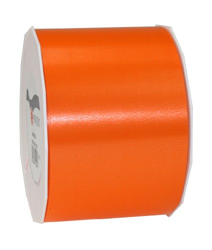 C.E. PATTBERG Geschenkband orange, 91 Meter Ringelband 90 mm zum Basteln, Dekorieren & Verpacken von Geschenken zu jedem Anlass von Präsent