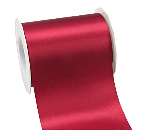 PRÄSENT ADRIA/SATIN bordeaux, 25 m Satinband zum Einpacken von Geschenken, 112 mm Breite, Geschenkband zum Dekorieren & Basteln, Dekoband für Präsente, zu jedem Anlass von PRÄSENT