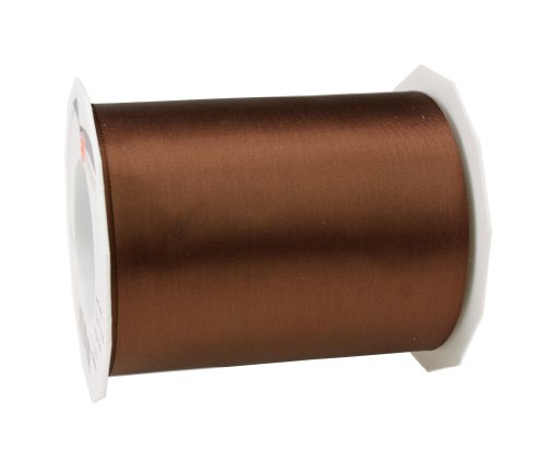 PRÄSENT ADRIA/SATIN espresso, 25 m Satinband zum Einpacken von Geschenken, 112 mm Breite, Geschenkband zum Dekorieren & Basteln, Dekoband für Präsente, zu jedem Anlass von PRÄSENT