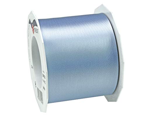 PRÄSENT ADRIA/SATIN hellblau, 25 m Satinband zum Einpacken von Geschenken, 72 mm Breite, Geschenkband zum Dekorieren & Basteln, Dekoband für Präsente, zu jedem Anlass von Präsent