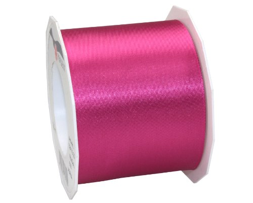 PRÄSENT ADRIA/SATIN magenta, 25 m Satinband zum Einpacken von Geschenken, 72 mm Breite, Geschenkband zum Dekorieren & Basteln, Dekoband für Präsente, zu jedem Anlass von PRÄSENT