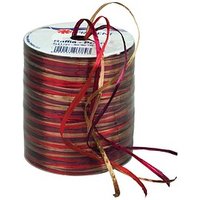 PRÄSENT Geschenkband Raffia glänzend rot/gold 3,0 mm x 50,0 m von PRÄSENT