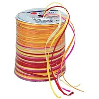 PRÄSENT Geschenkband Raffia matt gelb/rot/orange/pink 3,0 mm x 50,0 m von PRÄSENT