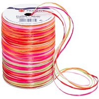 PRÄSENT Geschenkband Raffia matt pink/rot/orange/grün 3,0 mm x 50,0 m von PRÄSENT