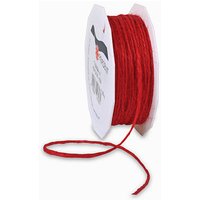 PRÄSENT Kordel Jute matt rot 2,0 mm x 25,0 m von PRÄSENT