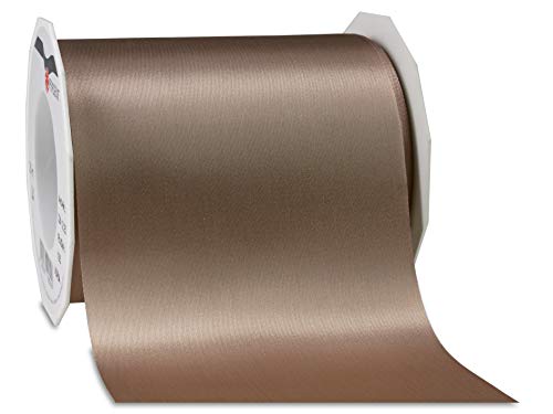 Präsent ADRIA/SATIN taupe, Geschenkband zum Dekorieren & Basteln, Dekoband für Präsente, zu jedem Anlass 3241225-105 25 m - 112 mm von PRÄSENT