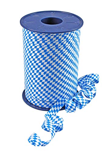 Präsent - BAVARIA Ringelband - weiss/blau - 250-m-Spule 10 mm von Präsent