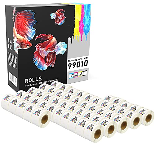 50 Rollen SLP-2RL SLP-2RLH 28mm x 89mm (130 Etiketten/Rolle) Etiketten kompatibel für Seiko Smart SLP Pro Plus 100 120 200 220 240 410 420 430 440 450 von PRESTIGE CARTRIDGE