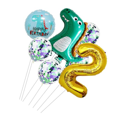 1 Set Dinosaurier Ballon Set Ornament Luftballons Dekorationen Vatertag Ballon Party Dekoration Geburtstagsdekoration Party Ornament Geburtstagsparty Zubehör Dinosaurier PRETYZOOM von PRETYZOOM