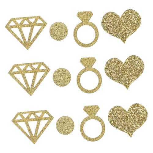 2 Hochzeitskonfetti bunt komfetti wedding y schlüpfeier geschen Ornament Braut Dekoration Geschlecht offenbaren Party Konfetti Desktop-Dekoration Papier Golden PRETYZOOM von PRETYZOOM