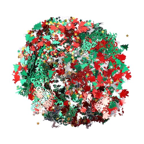 PRETYZOOM 1 100 Weihnachtskonfetti Weihnachtsdekorationen für die Tischparty Weihnachtsfeier Konfetti weihnachtsbaumdeko tannenbaum dekoration dekoratives Konfetti DIY-Requisiten Plastik von PRETYZOOM