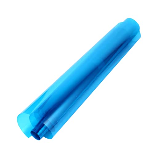 PRETYZOOM 1 Rolle Blumenpapier Aus Glas Blaues Autodekor Cellophan-geschenkpapier Blaue Autotönung Film Blaues Dekorative Folie Das Haustier Fensterfolie Sonnenschutz von PRETYZOOM