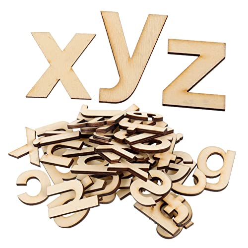 PRETYZOOM 1 Satz Buchstabenalphabet aus Holz Alphabettafel wand buchstaben zeichen dekoration Brief holzig wandverkleidung wand polsterung Holzbuchstaben zum Basteln Alphabet-Holzausschnitt von PRETYZOOM