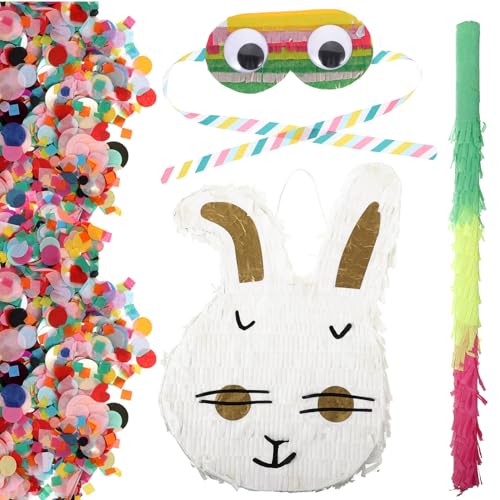 PRETYZOOM 1 Satz Piñata Dekorationen Glühen Mädchen Häschen Zeug Pinata Kleinkinder Armbänder Drei Zubehör Zappeln Kaninchen Menschen Matschig Beute Papier von PRETYZOOM