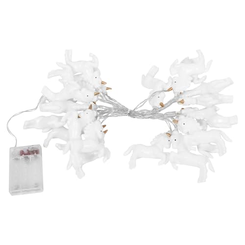 PRETYZOOM 1 Satz Saite Einhorn Lichterketten kinderzimmerdeko dekoration kinderzimmer outdoor leuchte Fence decor hoflampe Weihnachtslampe LED Lichter Lampendekor Einhorn-LED-Lampe PVC Rosa von PRETYZOOM