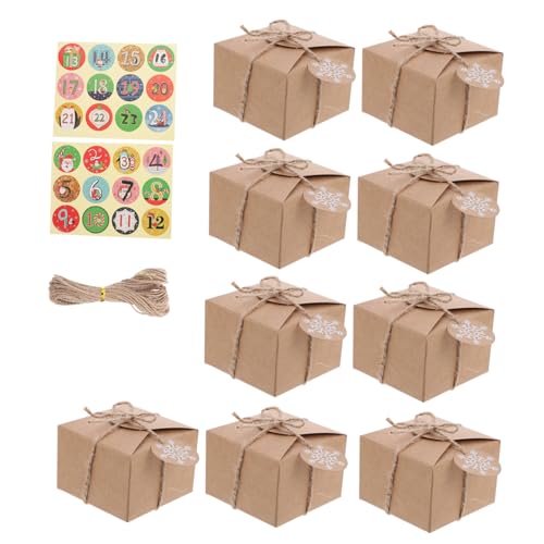 PRETYZOOM 1 Satz Weihnachts-süßigkeiten-box Kissenschachteln Für Die Hochzeit Verpackungsboxen Für Partygeschenk-leckerli-boxen Aus Kraftpapier Seil von PRETYZOOM