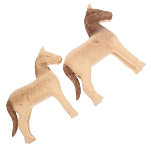 PRETYZOOM 1 Set Holztier Ornamente Miniatur Zebrafigur Tierstatue Dekorative Tierfigur Holztier Grobe Rohlinge Holzschnitzerei Zebra Tierdekoration Holztierrohlinge von PRETYZOOM