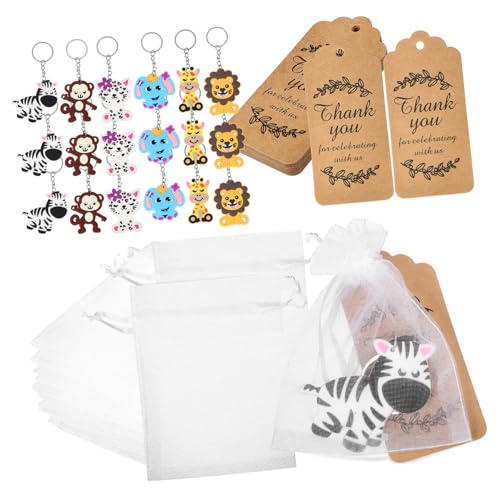 PRETYZOOM 1 Set Tier Party Tasche Füllstoffe Stofftier Zoo Papier Kunststoff Dschungel Tiere Dinosaurier Metall von PRETYZOOM