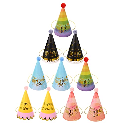 PRETYZOOM 10 Stück Regenbogen Partyhut Hüte Für Kinder Folie Gold Geburtstagshut Geburtstagshut Mädchen Alles Zum Geburtstag Partyzubehör Alles Zum Geburtstag Kinder von PRETYZOOM