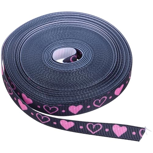 PRETYZOOM 10 Yards Liebesherz-Band Valentinstag-Geschenkband Zum Basteln Blumen Verpacken Hochzeit Geburtstag Dekoration von PRETYZOOM