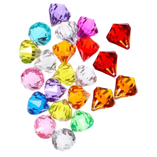 PRETYZOOM 100 Stück Acryl Diamant Edelsteine Perfekte Deko Für Hochzeiten Piraten Schatzsuchen Und Partygeschenke Streudeko Für Besondere Anlässe von PRETYZOOM